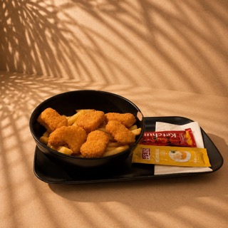 Chicken Nuggets 6er mit Pommes
