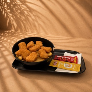 Chicken Nuggets 9er mit Pommes